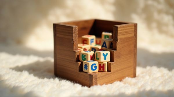 Offrez un cube lettre en bois unique pour la déco enfant